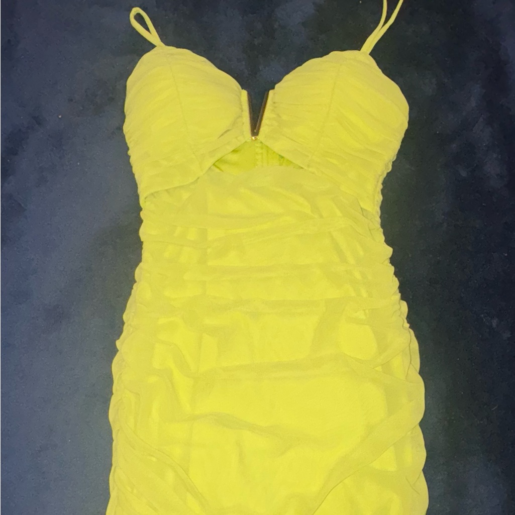Privy Spaghetti Strap Lime Green Dress Privy Spaghetti Strap Lime Green Dress